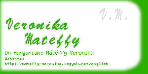 veronika mateffy business card